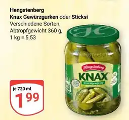 Globus Hengstenberg knax gewürzgurken Angebot