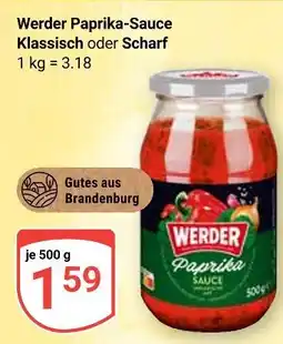 Globus Werder paprika-sauce klassisch Angebot