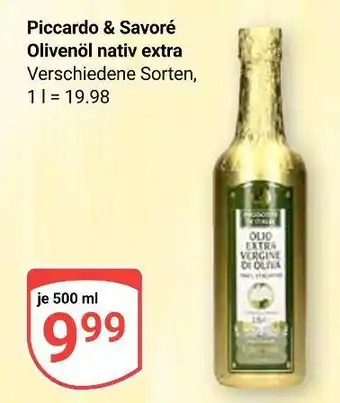 Globus Piccardo & savoré olivenöl nativ extra Angebot