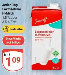 Globus Jeden tag laktosefreie h-milch Angebot
