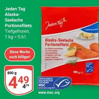 Globus Jeden tag alaska-seelachs portionsfilets Angebot