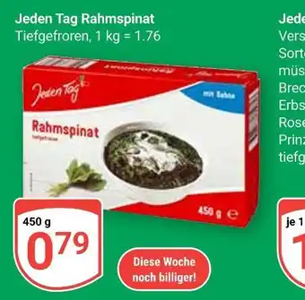 Globus Jeden tag rahmspinat Angebot