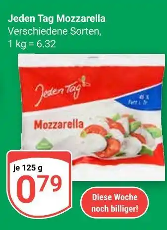 Globus Jeden tag mozzarella Angebot
