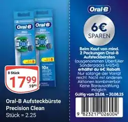 Globus Oral-b aufsteckbürste precision clean Angebot
