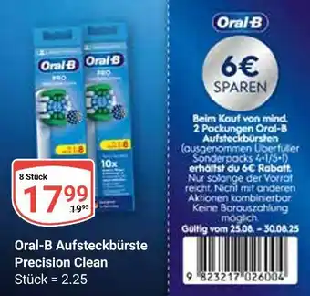 Globus Oral-b aufsteckbürste precision clean Angebot