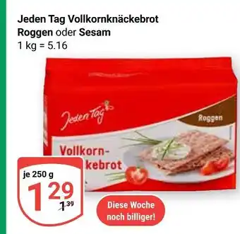 Globus Jeden tag vollkornknäckebrot roggen Angebot