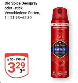 Globus Old spice deospray oder -stick Angebot