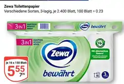 Globus Zewa toilettenpapier Angebot