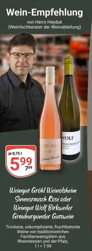 Globus Weingut gröhl sinnesrausch rosé Angebot