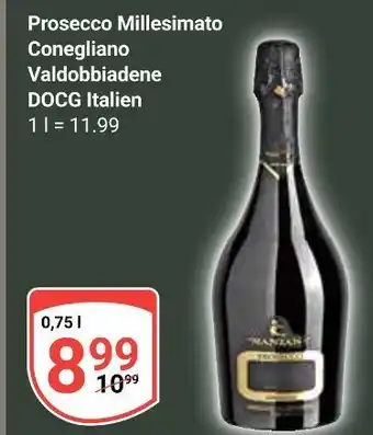 Globus Prosecco millesimato conegliano valdobbiadene docg Angebot