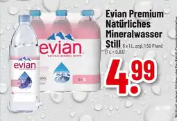 trinkgut Evian premium natürliches mineralwasser still Angebot
