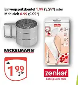 Globus Fackelmann einwegspritzbeutel oder mehlsieb Angebot