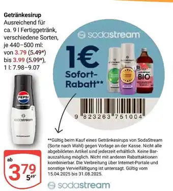 Globus Sodastream getränkesirup Angebot