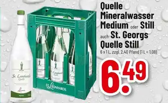 trinkgut St. leonhards quelle mineralwasser medium Angebot