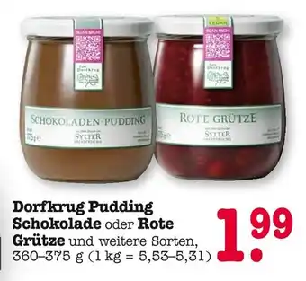 E-Center Dorfkrug pudding schokolade oder rote grütze Angebot