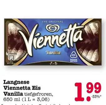 E-Center Langnese viennetta eis vanilla Angebot