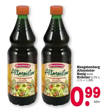 E-Center Hengstenberg altmeister essig auch kräuter Angebot