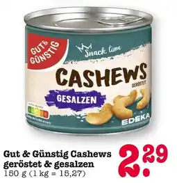 E-Center Gut & günstig cashews geröstet & gesalzen Angebot