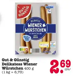 E-Center Gut & günstig delikatess wiener würstchen Angebot