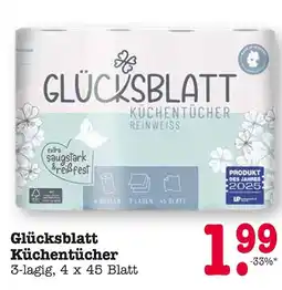 E-Center Glücksblatt küchentücher Angebot