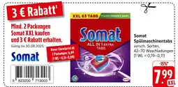 E-Center Somat spülmaschinentabs xxl 63 tabs Angebot