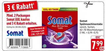 E-Center Somat spülmaschinentabs xxl 63 tabs Angebot