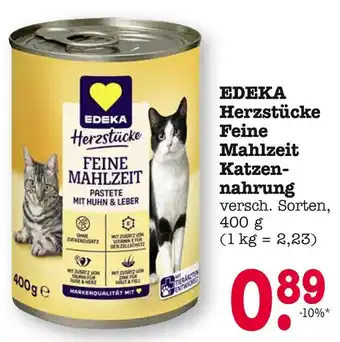 E-Center Edeka herzstücke feine mahlzeit katzennahrung Angebot