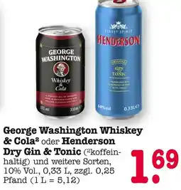 E-Center George washington whiskey & cola Angebot