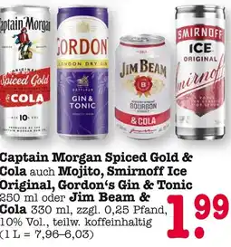 E-Center Captain morgan spiced gold & cola Angebot