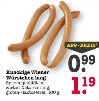 E-Center Knackige wiener würstchen lang Angebot