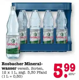 E-Center Rosbacher mineralwasser Angebot