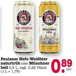 E-Center Paulaner hefe-weißbier naturtrüb Angebot