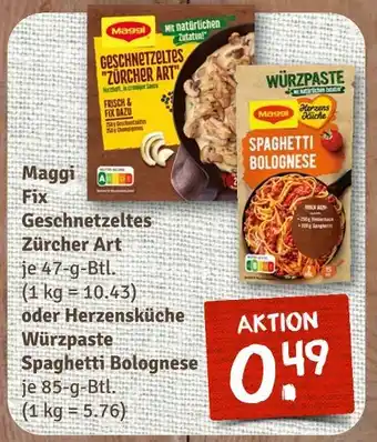 nahkauf Maggi fix geschnetzeltes zürcher art Angebot