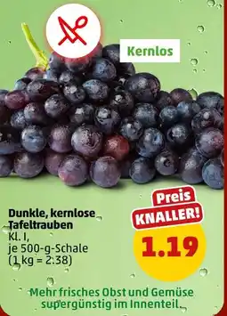 PENNY Dunkle, kernlose tafeltrauben Angebot