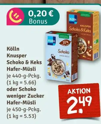 nahkauf Kölln knusper schoko & keks hafer-müsli Angebot