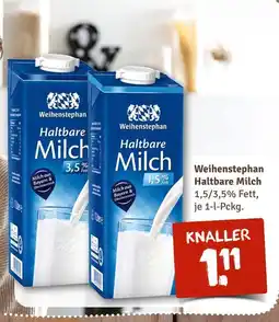 nahkauf Weihenstephan haltbare milch 1,5% fett Angebot