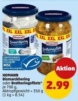 PENNY Homann bismarckhering oder bratheringsfilets Angebot