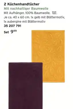 Tchibo Küchenhandtuch gelb Angebot