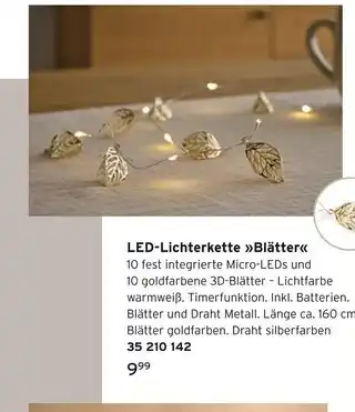 Tchibo Led-lichterkette blätter Angebot