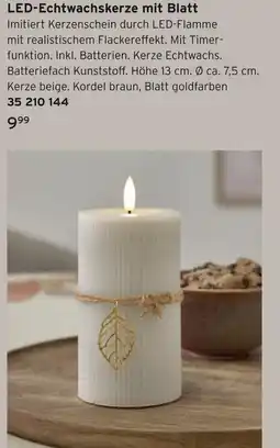Tchibo Led-echtwachskerze mit blatt Angebot