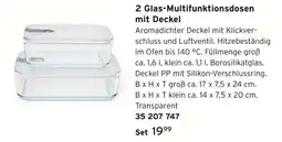 Tchibo 2 glas-multifunktionsdosen mit deckel Angebot
