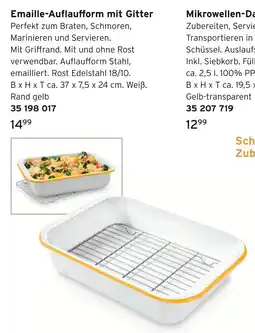 Tchibo Emaille-auflaufform mit gitter Angebot
