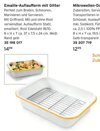 Tchibo Emaille-auflaufform mit gitter Angebot