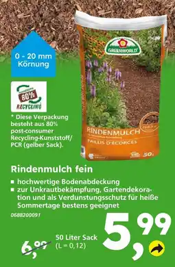 Globus Baumarkt Greenworld rindenmulch fein Angebot