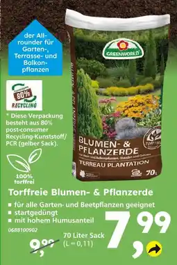 Globus Baumarkt Greenworld torffreie blumen- & pflanzerde Angebot