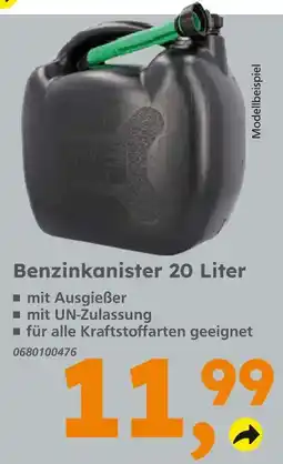 Globus Baumarkt Benzinkanister 20 liter Angebot