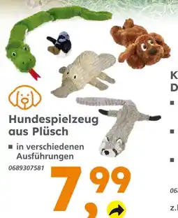 Globus Baumarkt Hundespielzeug aus plüsch Angebot