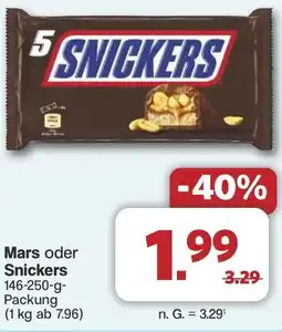 Famila Nord West Mars oder Snickers Angebot