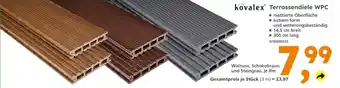 Globus Baumarkt Kovalex terrassendiele wpc walnuss Angebot