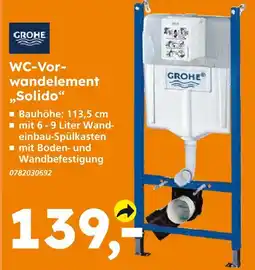 Globus Baumarkt Grohe wc-vorwandelement solido Angebot